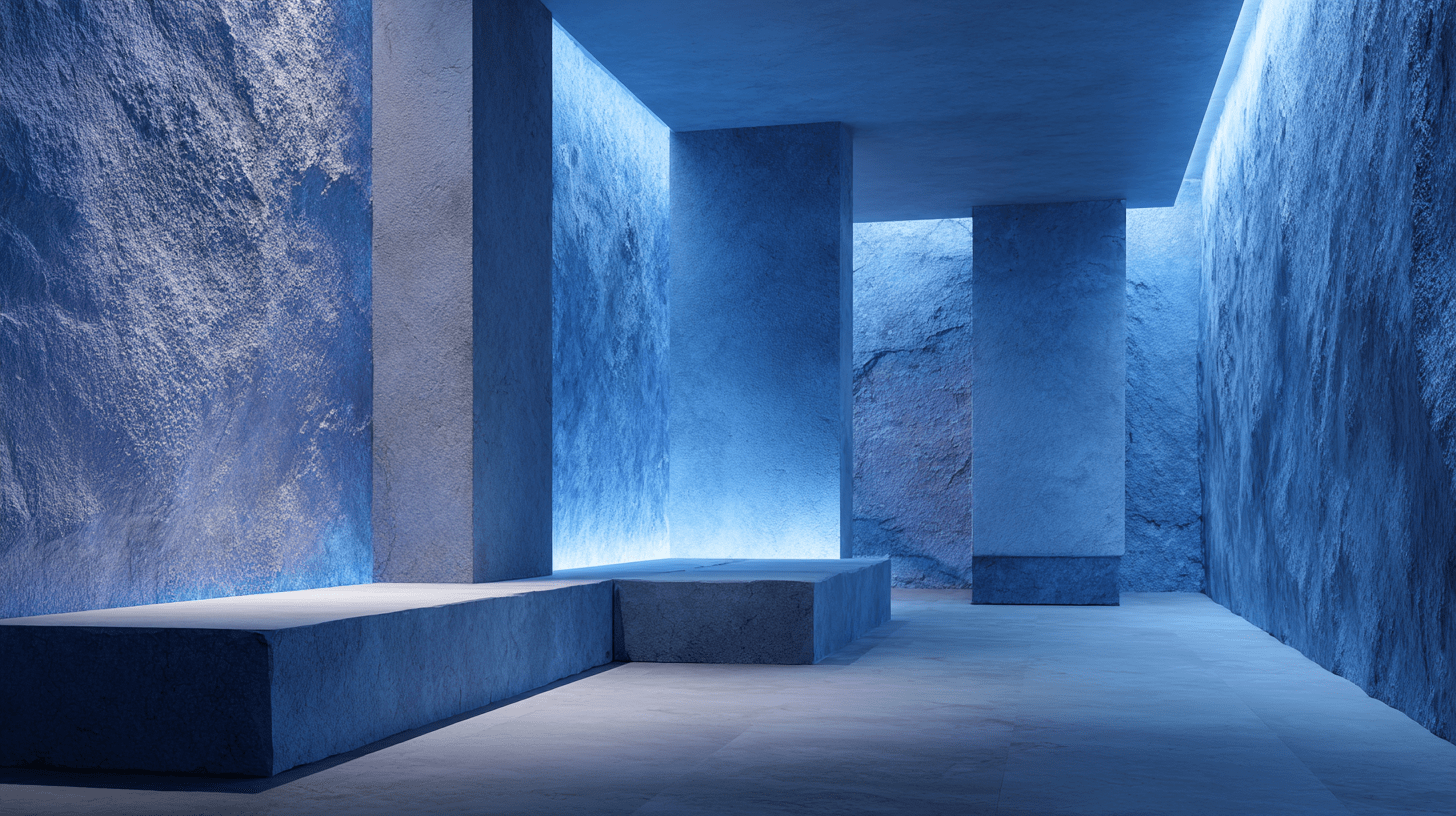 How to use blue stone light to create a serene environment in 2025