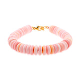 New York Pink Conch Shell Faceted Bracelet 8mm – Serenity & Intuition