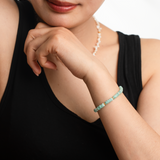 AURA DUO Amazonite Pearl bracelet with Spacer Beads