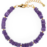 Amethyst Faceted Bracelet 6mm