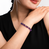 AURA DUO Amethyst Pearl Bracelet with Spacer Beads