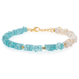 AURA DUO Apatite Pearl bracelet with Spacer Beads