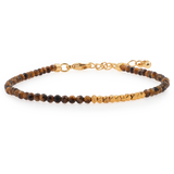Earth • Yellow Tiger’s Eye Bracelet with Silver Spacer Beads