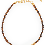 Earth • Yellow Tiger’s Eye Bracelet with Silver Spacer Beads