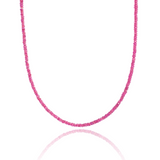 NOVA Ruby Necklace Faceted Cut 2mm