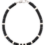 Protection – Black Onyx & Sterling Silver Faceted Bracelet for Men 4x2mm