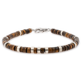 Success – Tiger’s Eye & Sterling Silver Faceted Bracelet for Men 4x2mm