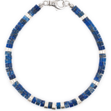 Wisdom – Lapis Lazuli & Sterling Silver Faceted Bracelet for Men 4x2mm