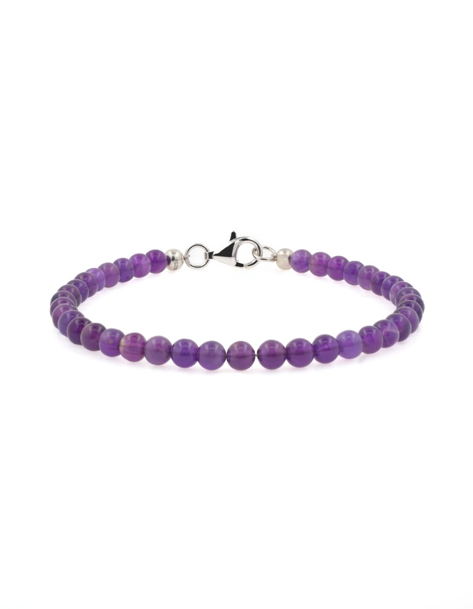 BEAMMORE Amethyst Beaded Bracelet – Beaded Gemstone Jewelry
