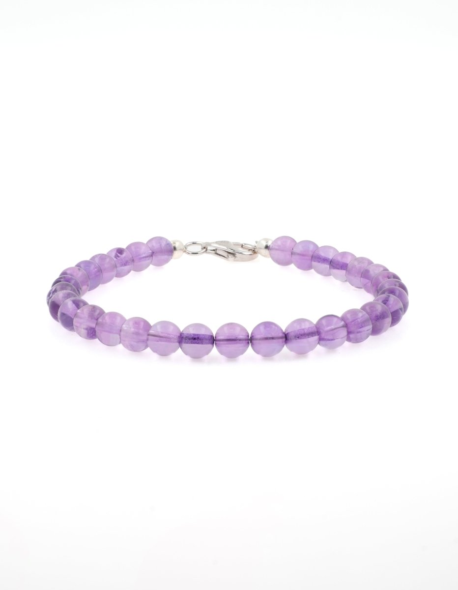 BEAMMORE Amethyst Beaded Bracelet – Beaded Gemstone Jewelry