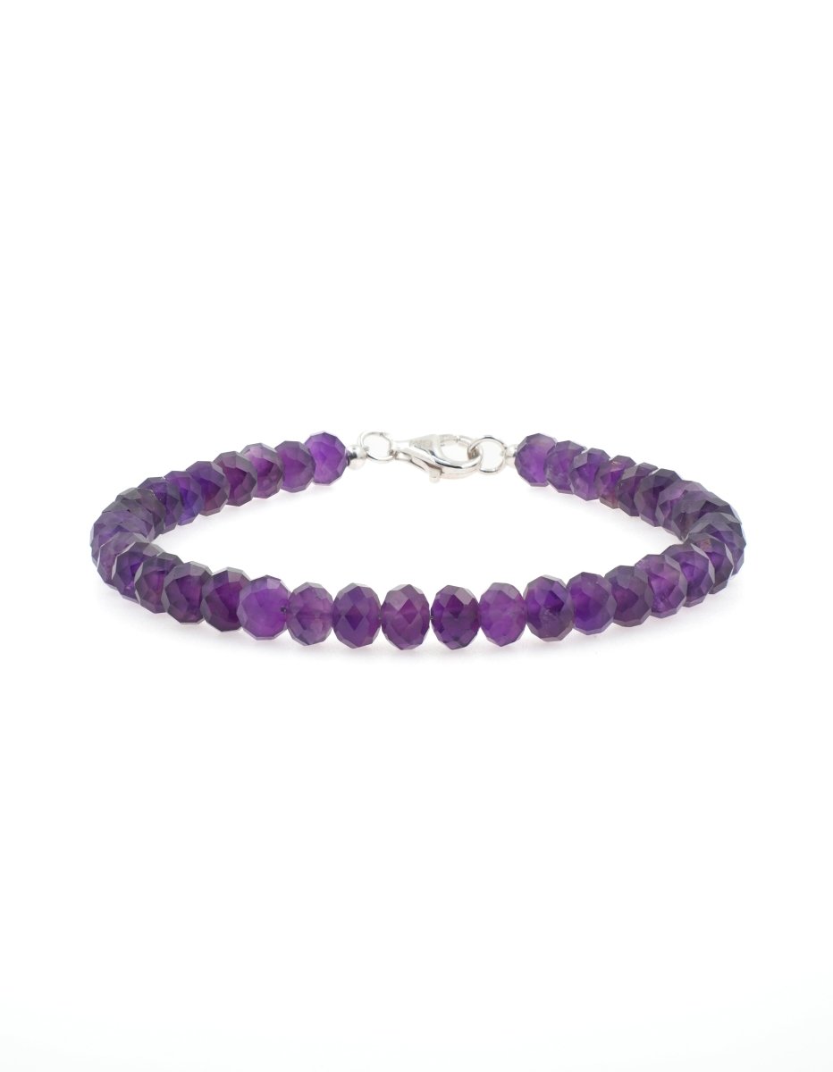 BEAMMORE Amethyst Beaded Bracelet – Beaded Gemstone Jewelry