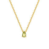 August Peridot Birthstone Necklace