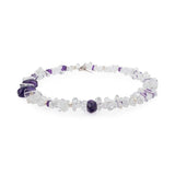 AURA DUO Amethyst & Clear Quartz Necklace with Spacer Beads