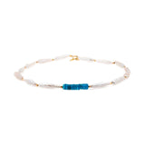 AURA DUO Apatite Cascade Baroque Pearl Necklace