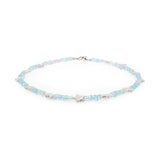 AURA DUO Aquamarine Star Pearl Necklace