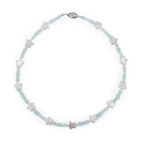AURA DUO Aquamarine Star Pearl Necklace