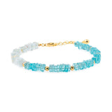 AURA DUO Blue Apatite & Aquamarine Pearl Bracelet with Spacer Beads