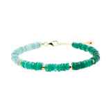 AURA DUO Green Agate & Amazonite Bracelet with Spacer Beads