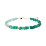 AURA DUO Green Agate & Amazonite Pearl Bracelet with Spacer Beads in a modern design.