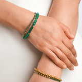 AURA DUO Green Agate & Amazonite Pearl Bracelet with Spacer Beads