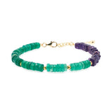 AURA DUO Green Agate & Amethyst Bracelet – Balance & Spiritual Clarity