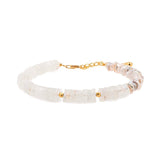 AURA DUO Moonstone Pearl Bracelet with Spacer Beads