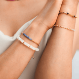 AURA DUO Moonstone Pearl Bracelet with Spacer Beads