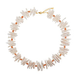 BIWA Sunstone & Pearl Necklace – Vitality & Radiance
