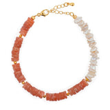 AURA DUO Sunstone Pearl Bracelet with Spacer Beads