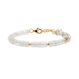 Elegant bracelet featuring clear crystal and gold-plated accents, perfect for enhancing any outfit.