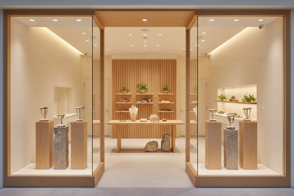 不要太多珠宝堆积了，结合Beammore品牌，可以带上快闪线下店铺得图片