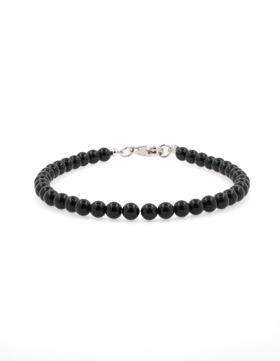 BEAMMORE Black Onyx Beaded Bracelet – Beaded Gemstone Jewelry