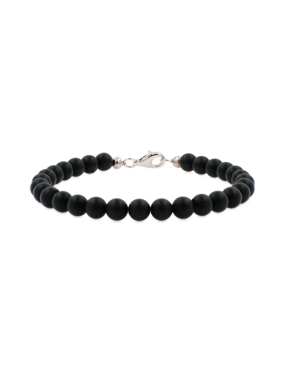 BEAMMORE Black Onyx Beaded Bracelet – Beaded Gemstone Jewelry