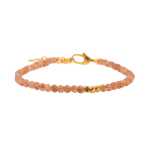 Blessing Sunstone dainty bracelet with silver spacer beads, promoting joy and confidence.