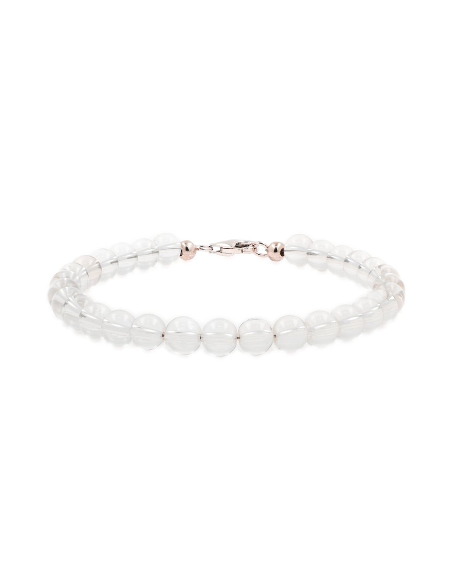 BEAMMORE Clear Quartz Beaded Bracelet – Beaded Gemstone Jewelry