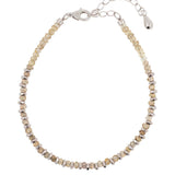Confidence Yellow Sapphire Beaded Bracelet with Sterling Silver Spacer Beads