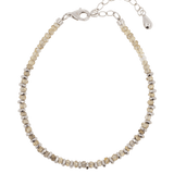 Confidence yellow sapphire beaded bracelet with sterling silver spacers and clasp, perfect for daily wear.