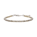 Confidence yellow sapphire beaded bracelet with sterling silver spacer beads, symbolizing optimism and elegance.