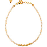 Earth • Horizon Core Citrine Dainty Bracelet with Silver Spacer Beads 2mm