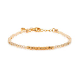 Earth • Horizon Core Citrine Dainty Bracelet with Silver Spacer Beads 2mm
