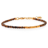 Earth • Yellow Tiger’s Eye Bracelet with Silver Spacer Beads
