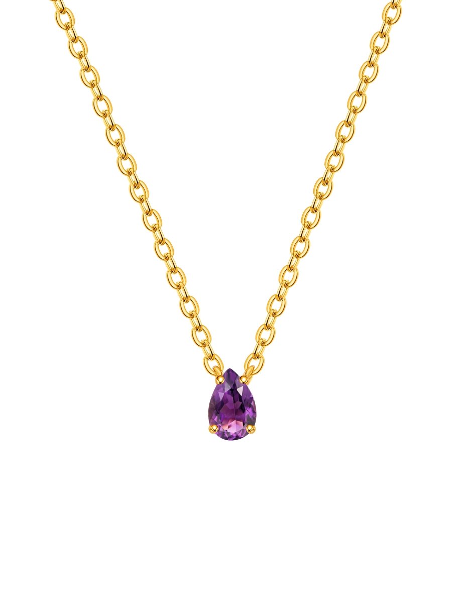 BEAMMORE Amethyst Beaded Necklace – Beaded Gemstone Jewelry