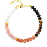 Five Elements • ‌Celestial Harmony Faceted Bracelet with Spacer Beads 4x6mm