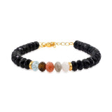 Five Elements • Lunar Eclipse Faceted Bracelet with Spacer Beads 4x6mm