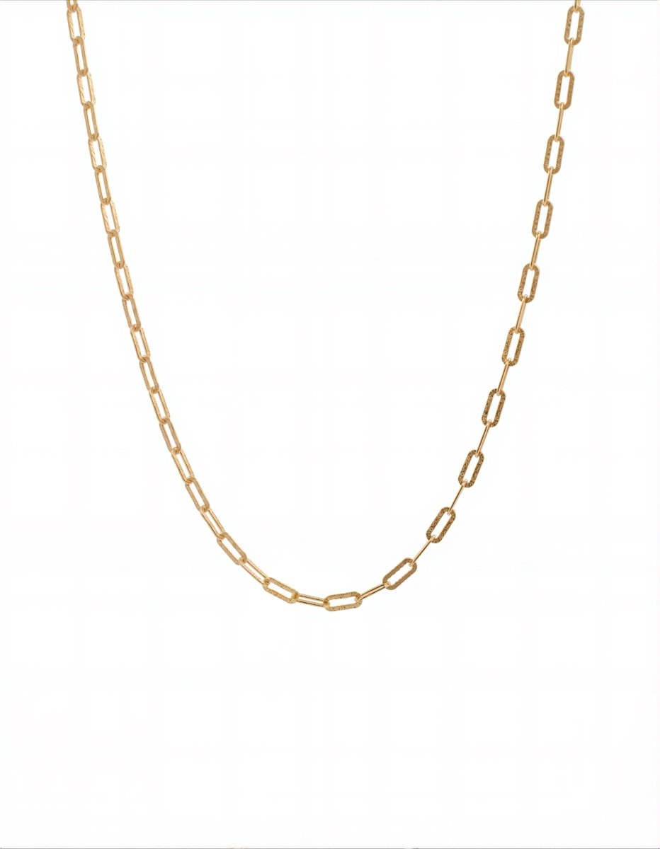 BEAMMORE Flat Rolo Chain Necklace in 18K Gold-Plated Sterling Silver – Fine Jewelry