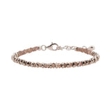 Grounding Brown Sapphire Beaded Bracelet with Sterling Silver Spacer Beads