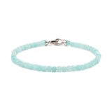 Growth Amazonite bracelet for men, featuring 4x4mm beads and a sterling silver clasp for balance and communication.