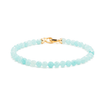 Growth Amazonite Faceted Bracelet 4mm for men with 925 sterling silver clasp promoting communication and balance.