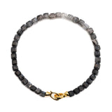 Growth Black Rutilated Quartz Bracelet 4x4mm for men