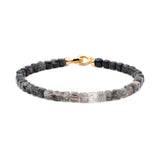 Growth Black Rutilated Quartz Bracelet 4x4mm for men